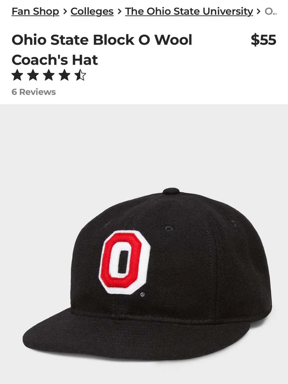 NWOT HOMAGE x Sandlot Goods Ohio State Hat